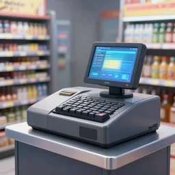 ( ( ( ( cyberpunk convenience store cash register ) ) ) ) by mœbius!!!!!!!!!!!!!!!!!!!!!!!!!!!, overdetailed art, colorful, artistic record jacket design