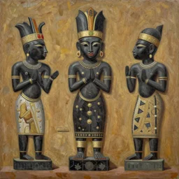 wall of benin painting realistic oil on canvas
