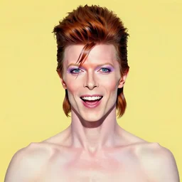 david bowie, happiness, bright, warm, painted by jeremy mann