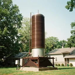 a film photo of Tesla Coil in upstate New York, Kodak gold 200 film
