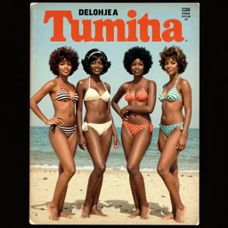 african bikini girls, vintage 70s comic cover