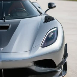 koenigsegg jesko, hypercar, highly detailed, 8k, sharp focus, depth of field, high contrast, close up shot, headlights,