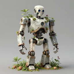 overgrown skeleton robot by rosie hardy