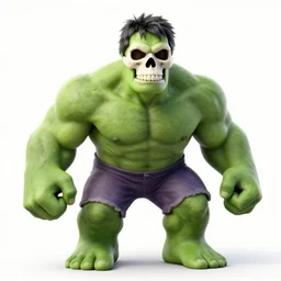 hulk with a skull for a head. also billiards themed for some reason?