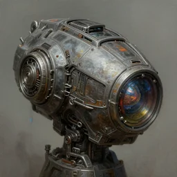 turret from portal 2, digital painting, expressionistic, intricate detail, meticulous brush strokes, genius composition, masterpiece, work of art, 4 k wallpaper