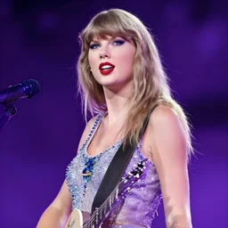 Taylor Swift made of purple purple