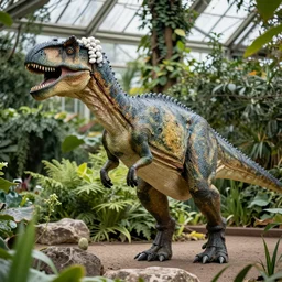 dinosaurs in kew gardens in wigs