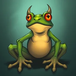 evil frog in the style of hollow knight