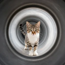 a cat in a time vortex