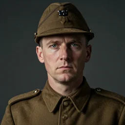 portrait of a british wwi army officer, male, first world war, detailed face, cinematic lighting, highly detailed, photograph by elliott & fry