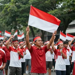 indonesia people celebrate independence day