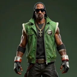 snoop dogg cannabis in mortal kombat, character, videogame render, 4 k, artstation