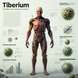 infographic, detailing how tiberium infects human subjects, spore, organic repurposing, non-terrestrial, informative graphs and diagrams, insanely detailed, intricate