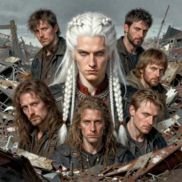 8 5 mm jav av idol portrait, scrapyard, braided white hair, clothing, martin schoeller, oleg bulakh, id magazine, epic scene, dynamic lighting, intricate illustration, detailed, emanuele dascanio, artstation, greg rutkowski, sharp focus, photoreal, 8 k