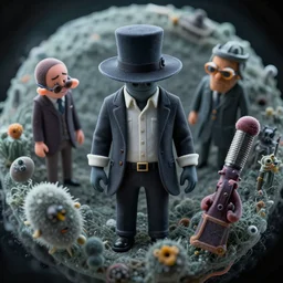 microscopic entities unknown to man seen for the first time. they are gangster