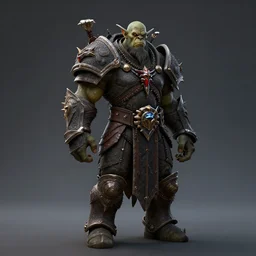full shot orc character by diablo, lord of the rings, final fantasy, warcraft, diablo, dark fantasy, moody, highly detailed, centered, artstation, smooth, sharp focus, octane render, maya render
