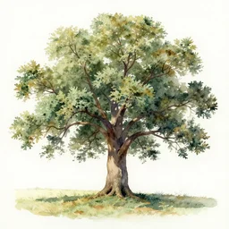watercolor painting of oak tree in portugal, art by hans gude, art by hans dahl, by jesper ejsing, art by anders zorn, wonderful masterpiece by greg rutkowski, cinematic light, american romanticism by greg manchess, creation by tyler edlin