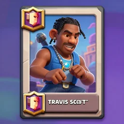 Clash royale card of Travis Scott