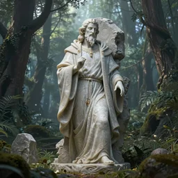 philosopher's stone in a magical forest, diffuse lighting, fantasy, intricate, elegant, highly detailed, life like, photorealistic, digital painting, artstation, illustration, concept art, smooth, sharp focus, art by john collier and albert aublet and krenz cushart