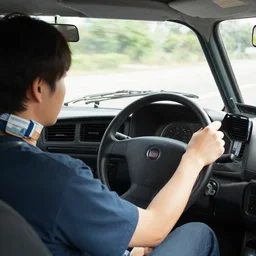 shirako takamoto driving a fiat uno