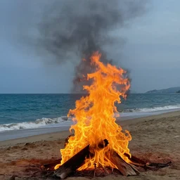 flaming. beach,
