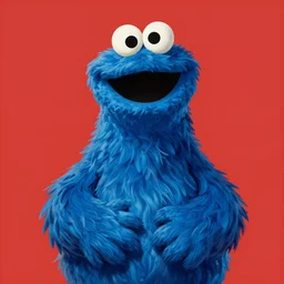 portrait of Cookie Monster in Society (1989), highly detailed, centered, solid color background, digital painting, artstation, concept art, smooth, sharp focus, illustration, artgerm, donato giancola, Joseph Christian Leyendecker, Les Edwards, Ed Repka, WLOP