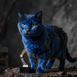 Blue & black, it's the catbat!