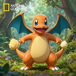 national geographic photo of charmander, pokemon in the wild, intricate, portrait, 8 k highly professionally detailed, hdr, cgsociety