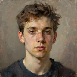 self portrait of stable diffusion, High quality oil painting