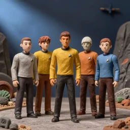 star trek but the cast is made of clay, greg rutkowski