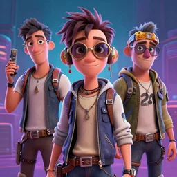 Lofi Steampunk portrait Pixar style by Joe Fenton and Stanley Artgerm and Tom Bagshaw