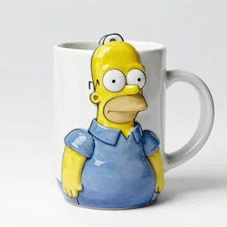 homer simpson clay mug