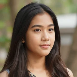 half - thai, half german, face of a young woman