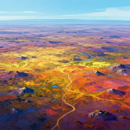 arctic tundra landscape, digital art, concept art, magic fantasy, vibrant colors, high contrast, highly detailed, trending on artstation, 8k, andreas rocha, sylvain sarrailh, darek zabrocki, finnian macmanus, dylan cole, liang mark, albert bierstadt, sung choi, peter mohrbacher, greg rutkowski, studio ghibli