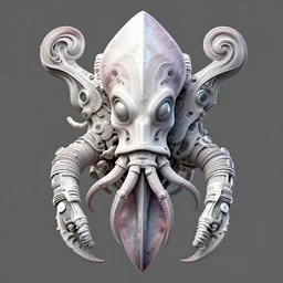 full shot of a venus squid monster astronaut intricate abstract. cyberpunk symmetrical facial, yael shelbia, by ruan jia