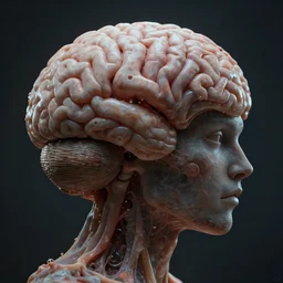 an infinite god made of brain matter, surrealism, hyperdetailed, cinematic, 4 k resolution, unreal engine