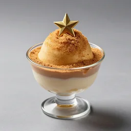 extremely delicious looking photo of beautiful sweet desert in fancy stylish cup, very expensive top quality product, michelin star, most perfect desert on the world, small manufacture, unique style, 8 k, product photography, professional studio photography