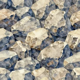 Stylized Watercolor painted Rock texture, seamless,4k resolution, Substance material, Anime