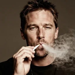 photographic portrait by Annie Leibovitz of Tom Brady snorting a line of cocaine, closeup, sepia, moody, dream-like, sigma 85mm f/1.4, 15mm, 35mm, 4k, high resolution, 4k, 8k, hd, full color
