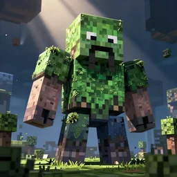 Cthulhu as a minecraft boss, in game screenshot