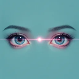 android, laser point between the eyes, sci - fi art
