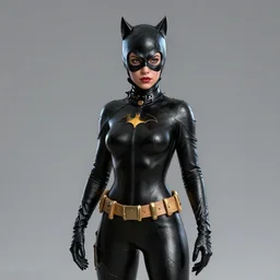 3d render of Catwoman from Batman Returns, portrait, photorealistic, concept art, character design, finalRender, octane, Unreal Engine