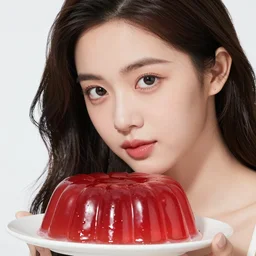 beautiful woman made of jello