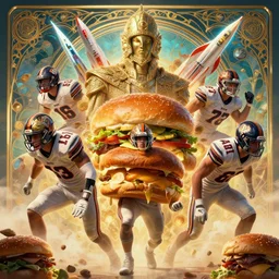 epic professional digital art of 🏈 🍗 🚀 🤔, best on artstation, cgsociety, wlop, Behance, pixiv, astonishing, impressive, outstanding, epic, cinematic, stunning, concept art, gorgeous, much detail, much wow, masterpiece, art nouveau, surreal.