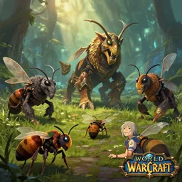 mount epic wasps screenshot world of warcraft mounts worldboss borberland comics by jesper ejsing art and by feng zhu, by rhads, makoto shinkai and lois van baarle, ilya kuvshinov, rossdraws global light 3 d rtx hdr