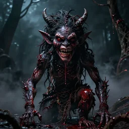 a highly detailed photographic render of a creepy philippine folklore creature, horror, bloody, ghost, creepy, cinematic lighting, cinematic scene, Volumetric lighting, Atmospheric scene, Dark, Horror, Atmospheric lighting, Global illumination cinematic render, film, beautifully lit, ray traced, octane 3D render, octane render, unreal engine