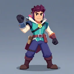 Link in valorant style, 2d art