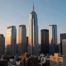 a photograph of a city skyline, in the style of douglas trumbull, blade runner, cyberpunk, modernism, 4 k, ultra realistic, highly detailed
