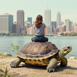 a city sitting on the back of a turtle. By Jordan Grimmer by Alayna Danner