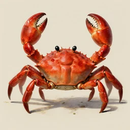 crab monster character design. by rembrant 1 6 6 7, illustration